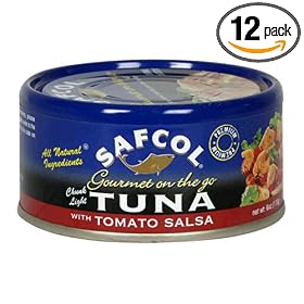 SAFCOL Chunk Light Tuna with Tomato Salsa, 6-Ounce Cans (Pack of 12)