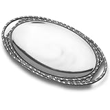Wilton Armetale Sweetgrass Large Oval Tray