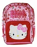 Canvas Backpacks:Hello Kitty Red and Pink Backpack