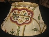 Crewel Lamp Shade Lotus Troy Silk Organza