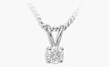 0.25 TCW White Gold Diamond Pendant