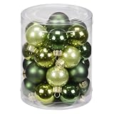 Inge-glas 1782D001 Kugel 30 mm, 28 St&uuml;ck/Dose, Christmas-Green-Mix