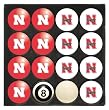 Imperial Nebraska Cornhuskers NCAA Licensed Billiard Ball Set