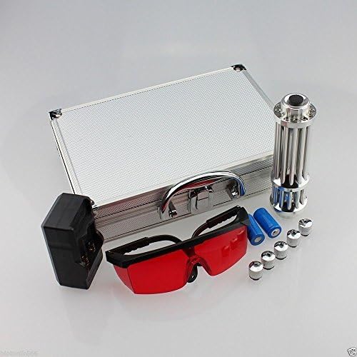 High Power 445nm Blue Laser flashlight Adjustable Focus Visible Beam Burn Match