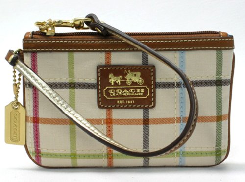 COACH Bleecker Tattersall Small Wristlet 40990