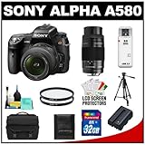 Sony Alpha DSLR-A580 16.2 MP Digital SLR Camera with 18-55mm Lens & 75-300m ....