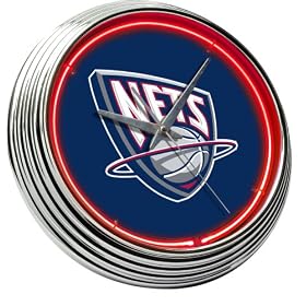 New Jersey Nets Neon Clock