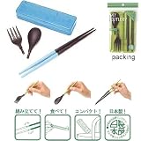 Eco friendly travel size utensil set (blue)