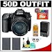 Canon EOS 50D Digital SLR Camera Body + Canon EF-S 18-200mm f/3.5-5.6 IS Lens + 16GB CF Memory Card + Two (2) BP-511 Batteries + Charger + LCD Protectors + Cleaning Kit