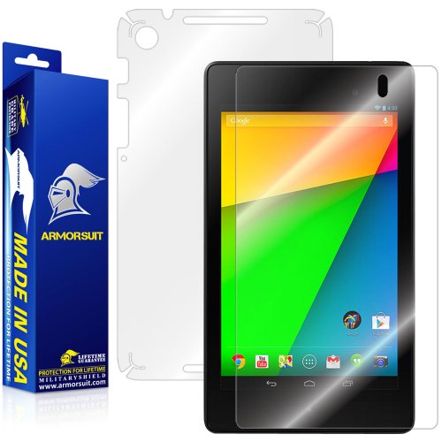 ArmorSuit MilitaryShield - Google Nexus 7 2nd Generation Screen Protector + Full Body Skin Protector / Front + Back Anti-Bubble Ultra HD - Extreme Clarity & Touch Responsive Shield with Lifetime Replacement Warranty