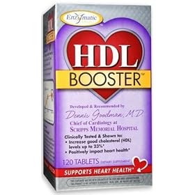 Enzymatic Therapy - HDL Booster - Increases Good Cholesterol Levels - 120 Tablets