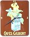 Suchen : Cafés Gilbert - Nostalgische Uhr aus Blech - Wanduhr Blechuhr - Cafe Kaffee Café Geschenk Sammler Nostalgie K&uuml;che Clock Blechschild Schild