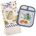 Cat & Dog Best Friends Kitchen Towel plus Mitt Set
