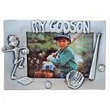 5" x 3.5" My Godson Pewter Picture Frame