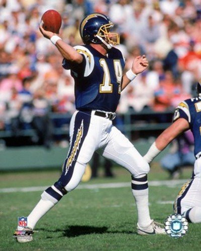 Dan Fouts - 1987 Action Art Poster PRINT Unknown 8x10
