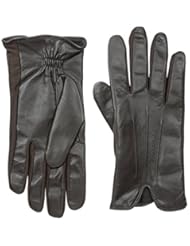 Apparel: Isotoner Mens Smartouch Stretch Leather Glove with Leather Palm, Brown, Medium - Isotoner Men's Gloves