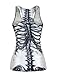 Pink Queen Hot Women Skeleton Printed Sleeveless T Shirt Vest Tank Tops