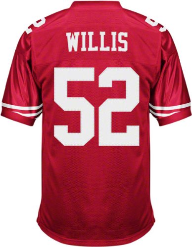 NFL Jerseys San Francisco 49ers #52 Patrick Willis Red Authentic Football Jersey Size 48-56 (Please Select the Size When You Order, Can Do Drop Shipping) (XXL/54)
