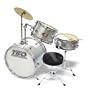 TKO 99 Kids/Children's Junior Drum Set with Sticks - Metallic Silver