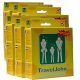 TravelJohn Car Kit - 6 Packs (2 X Portable Urinals 1 x Vomit Bag) per pack Health & Personal Care