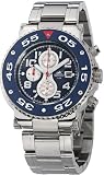 Adee Kaye Chronograph AK8026-MB Blue Chronograph for Him Solid Case