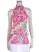 Flamingo Sexy Sheer Patterned Backless Halter Top