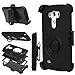 LG G3 case, E LV LG G3 (HOLSTER DEFENDER) Case Cover - SHOCK PROOF/IMPACT RESISTANT Dual Layer Heavy Duty Holster Full Body Protection - case cover for LG G3 - BELT BLACK