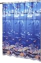 Ex-Cell Home Fashions Sea Life Shower Curtain, Blue