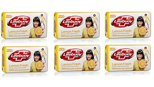 Lifebuoy Soap with 100% Better Germ Protection (Pack of 6) 59 Gm Each