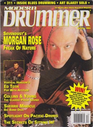 Modern Drummer Magazine (December 2003) (Sevendust's Morgan Rose - Freak of Nature)