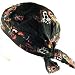 Newblack, Skull, Dragon and Dagger Sewn - Fitted Molded Pirate Bandana Bandanna, Biker Skull Hat Cap, Head Scarf