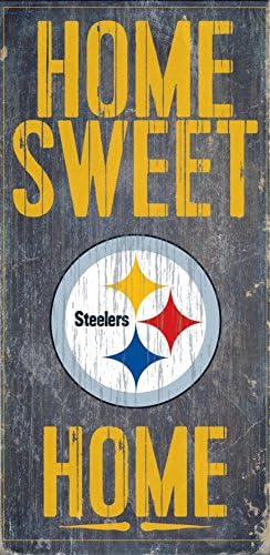 NFL Pittsburgh Steelers Home Sweet Home Distressed Vintage Sign for NFL Football Sports Fan Wall Decor CHOOSE YOUR TEAM!!! (Steelers)