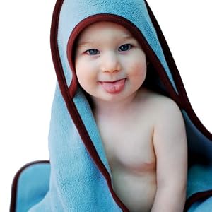 Hooded Towel for Baby - FISH (Green) Organic Cotton Sherpa