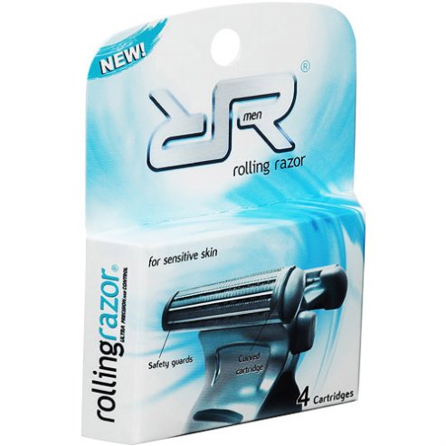 Rolling Razor Mens Sensitive 4 Cartridges