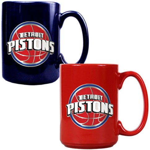 NBA Detroit Pistons Two Piece Ceramic Mug Set - Primary Logo