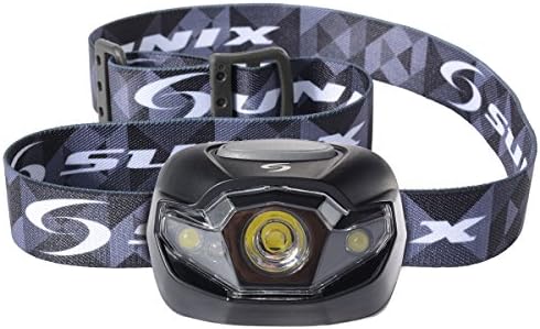 Dealmate Ultra-Bright High Power Headlamp Flashlight Torch with 3 AAA Batteries -Adjustable White, Red, and Strobe Light Ideal for Camping, Running, Hunting, Reading, Fishing