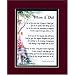 "Mom and Dad" Touching 8x10 Poem, Double-matted In Burgundy/Dark Green And Enhanced With Watercolor Graphics. A Gift For Parents.