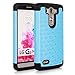 LG G3 Vigor Case, SGM (TM) Hybrid Gel Rhinestone Bling Armor Defender Case For LG G3 Vigor [SGM(TM) LOGO] (Sky Blue + Black)