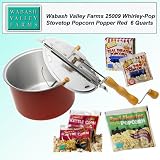 Wabash Valley Farms 25009 Whirley-Pop Stovetop Popcorn Popper Red
