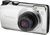 Canon PowerShot A3300 IS - C�mara Digital Compacta 16 MP (3 pulgadas LCD, 5x Zoom �ptico) - Plata (importado)