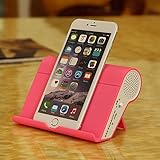 Sunshine-tipway® Led Dual Channel 2.1+edr Bluetooth Bass Speaker with Cell Phone Holder (Red)