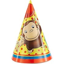 Curious George Party Hats 8ct