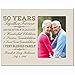 LifeSong Milestones Personalized fifty year anniversary gift for her him couple Custom Engraved wedding gift for husband wife girlfriend boyfriend photo frame holds 4x6 photo (Ivory)