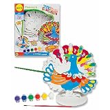 Alex Paint a 10" X 11" Wooden Peacock Sculpture Kit