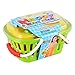 Sakiyr Play Food Set for Pretend Play, 18-Piece Plastic Cutting Fruits and Vegetables Set with Cookware Kitchen, Cutting Food Set for Pretend Play