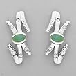 Earrings With Cubic zirconia and Created Opals Made of 925 Sterling silver. Total item weight 6.5g Length 25mm