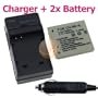 2 Battery+Charger for Canon PowerShot Digital ELPH SD750 / SD780 IS / SD940 IS / SD960IS / SD1000 / SD1100 IS / SD1100IS / TX-Series TX1