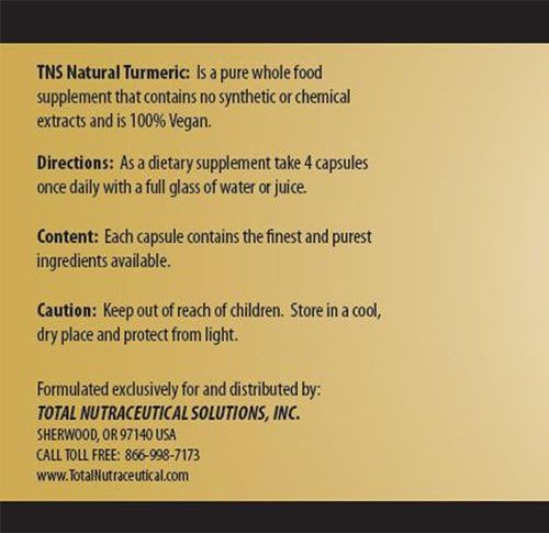 TNS Turmeric - All Natural, 100% Vegan
