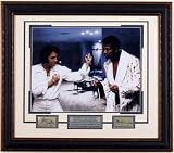 Elvis & Ali 16x20 Framed Vintage Photograph with Engraved Signature Plates