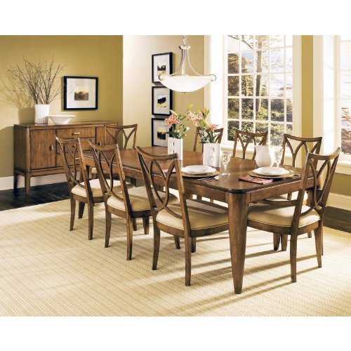 Wynwood Cypress Point Rectangular Leg Dining Table in Soft Amber